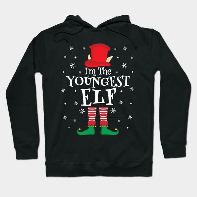 I'm The Youngest Elf Matching Family Christmas Pajama Shirt Hoodie by TheMjProduction